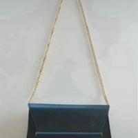 Pochette borsa nera in pelle