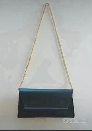 Pochette borsa nera in pelle