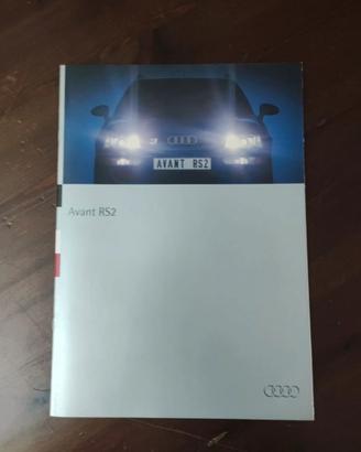 Depliant Brochure originale Audi RS2 - ITALIANO