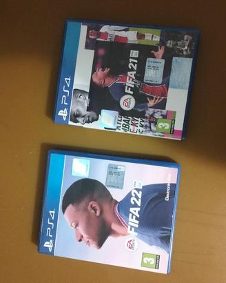 dischi fifa 21 e fifa 22 ps4