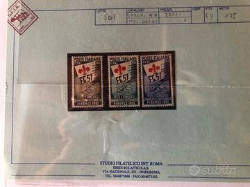 Italia 1951 Ginnici serie completa 15 lire varietà