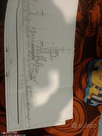 Collezionismo nave scafo motoscafo disegni barca