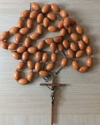 Rosario da muro gigante legno vintage 160 cm