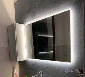 Specchio bagno LED cornice 100x70