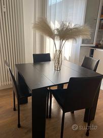 Tavolo consolle allungabile Calligaris + 4 sedie