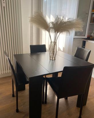 Tavolo consolle allungabile Calligaris + 4 sedie