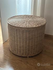Pouf contenitore rattan ikea