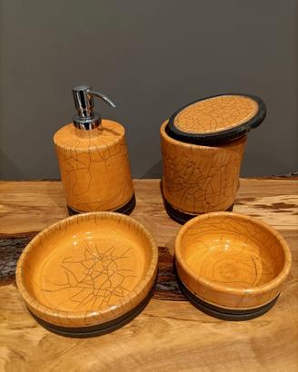 Set Accessori Bagno, nuovo, ceramica fatta a mano