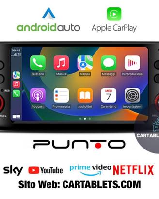 Navigatore Carplay tablet touch FIAT PUNTO EVO