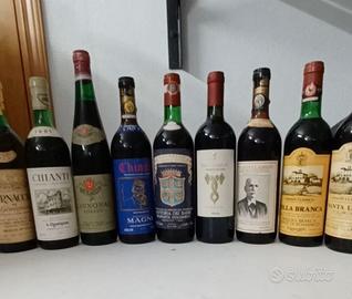 Set bottiglie di vino da collezione