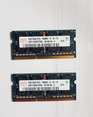 DDR3 SDRAM ram 2GB + 2GB