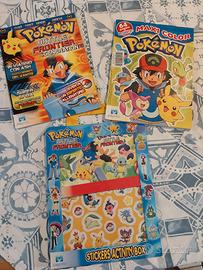 Stickers +album da colorare e giochi Pokemon