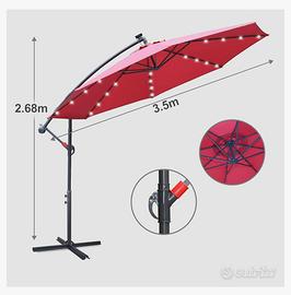 Ombrellone 350cm NUOVO rosso