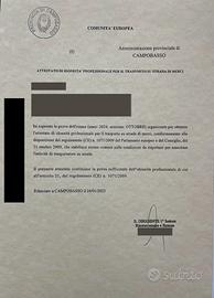 Preposto Autotrasporti nazionale e internazionale