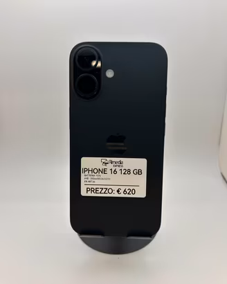 iPhone 16 128GB nero usato garanzia 