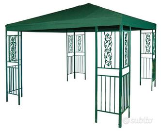 Gazebo da Giardino 3x4 m. in metallo verde