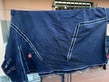 Coperta in cotone per cavallo blu navy