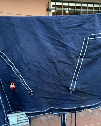 Coperta in cotone per cavallo blu navy