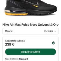 Nike Air Max Pulse Nero Università Oro