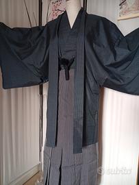 kimono giapponese uomo+Haori+haorihimo+hakama 