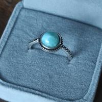 Anello Vintage in Argento S925 con pietra azzurra