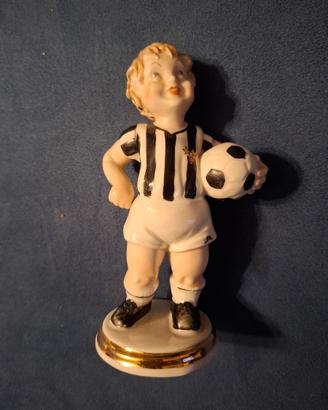 Statuina porcellana C. Villari Juventus CVS 13 cm