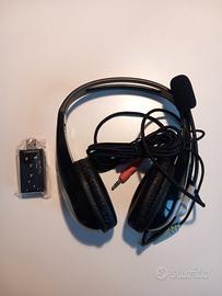 Cuffie ewent cablate ufficio/gaming