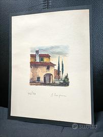 S. Turpini Casale e Cipressi Incisione/Grafica
