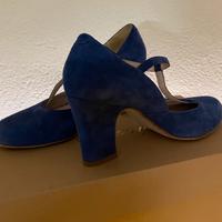 Scarpe blu con tacco