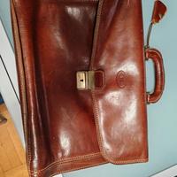 Cartella porta documenti, vera pelle, vintage