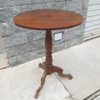 TAVOLINO ROTONDO IN NOCE FINE '800