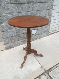 TAVOLINO ROTONDO IN NOCE FINE '800