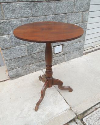 TAVOLINO ROTONDO IN NOCE FINE '800