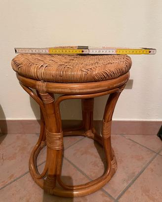 sgabello vintage  in  bambù 