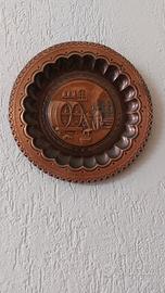 Piatto decorativo in rame 