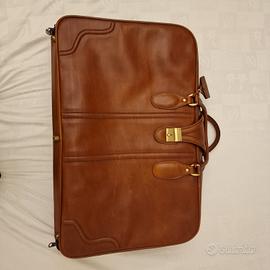 set di 3 valigie in cuoio anni 80