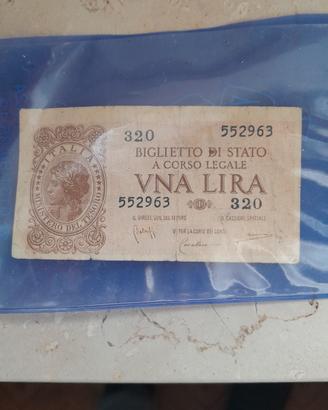 Una lira banconota 1944 