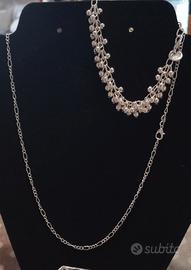 Parure Girocollo cm45  Bracciale cm20  ARGENTO925