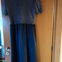 vestito in lana  e poliestere 