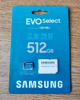 MicroSD Samsung EVO Select 512GB UHS-I U3 A2 V3