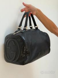 Bauletto Gucci Soho Boston in Pelle Martellata