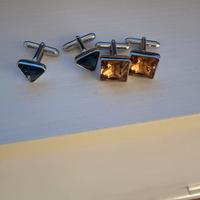 2 coppie di gemelli Swarovski come nuovi