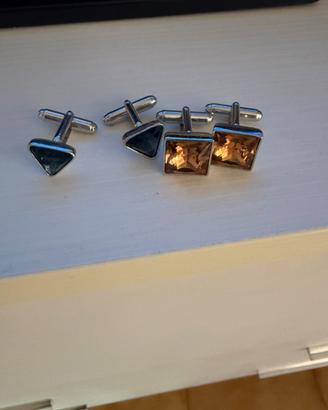 2 coppie di gemelli Swarovski come nuovi