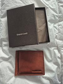 porta carte con ferma soldi in pelle Gianni Conti