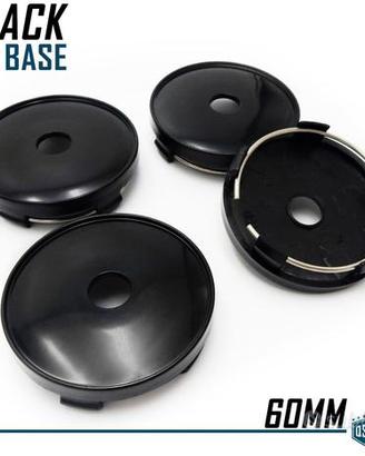 TAPPI COPRIMOZZO Neri PER Cerchi in Lega FORO 60MM