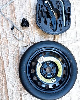 ruotino 125/70 r16 vw audi crick e chiave