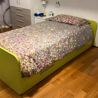 Letto singolo con cassettoni + materasso