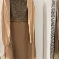 Abito elegante con Cardigan beige