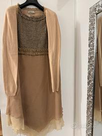 Abito elegante con Cardigan beige