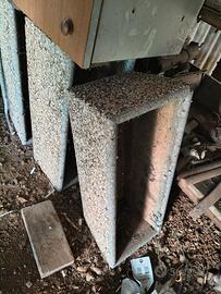 6 fioriere in sasso lavato cemento